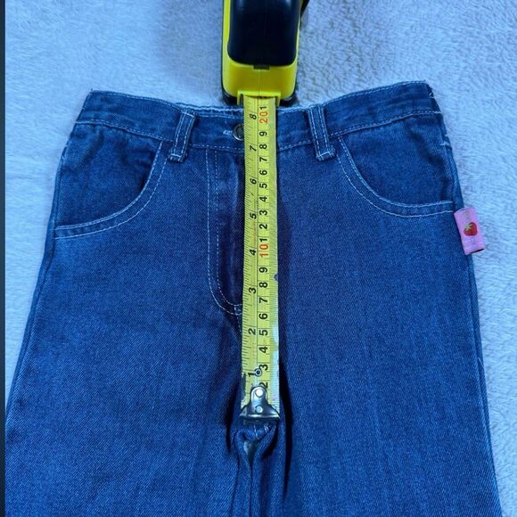 Vintage Y2K Strawberry Shortcake Embroidered Kids Bootcut Jeans - Picture 8 of 9